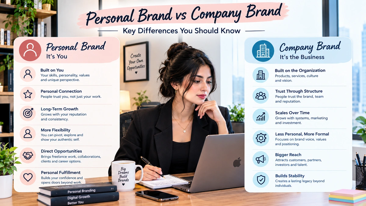 Comparison of personal branding and business branding