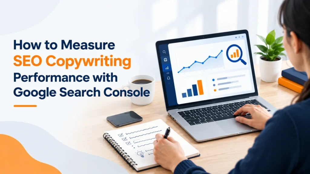 Analytics dashboard illustrating how to measure SEO copywriting performance