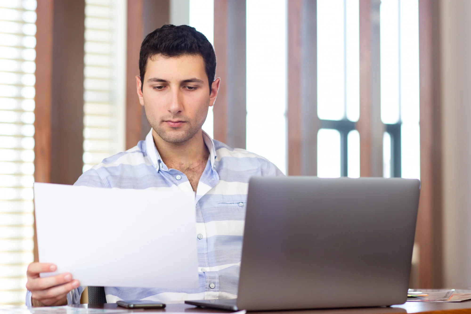 editor reviewing an article draft against a content brief