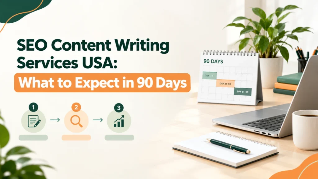 SEO content writing services USA, what to expect in 90 days